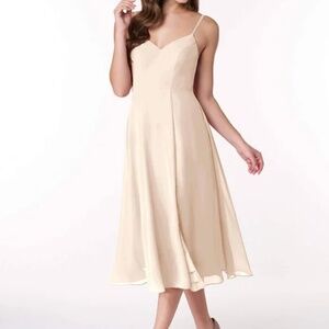 Azazie Clarissa Dress - Champagne, Size A4 - New with Tags!